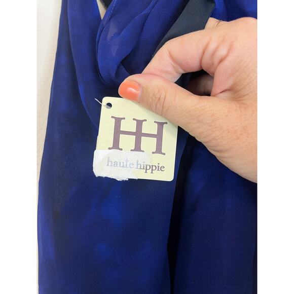 Haute Hippie Tie Neck Halter Blouse Size Medium - Picture 9 of 10